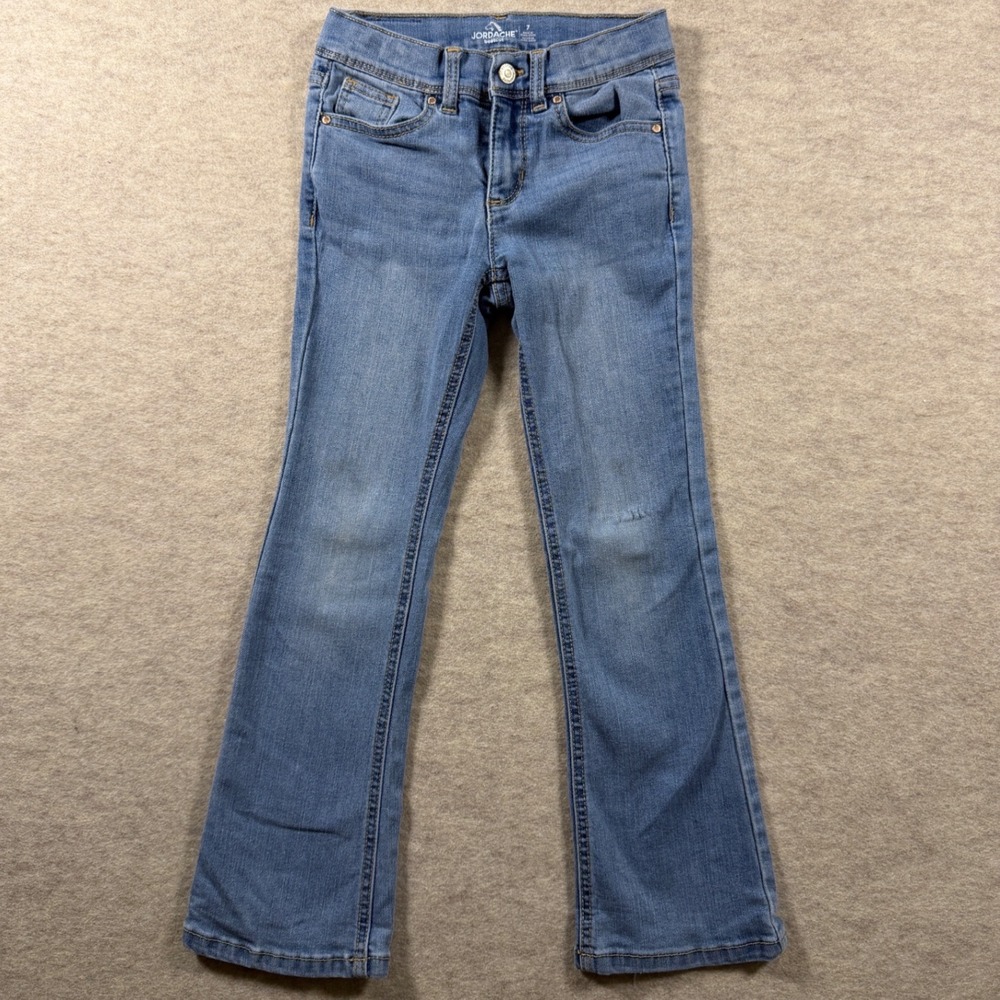Jordache Girls Bootcut Jeans Blue Denim Medium Wash Size 7 Stretch